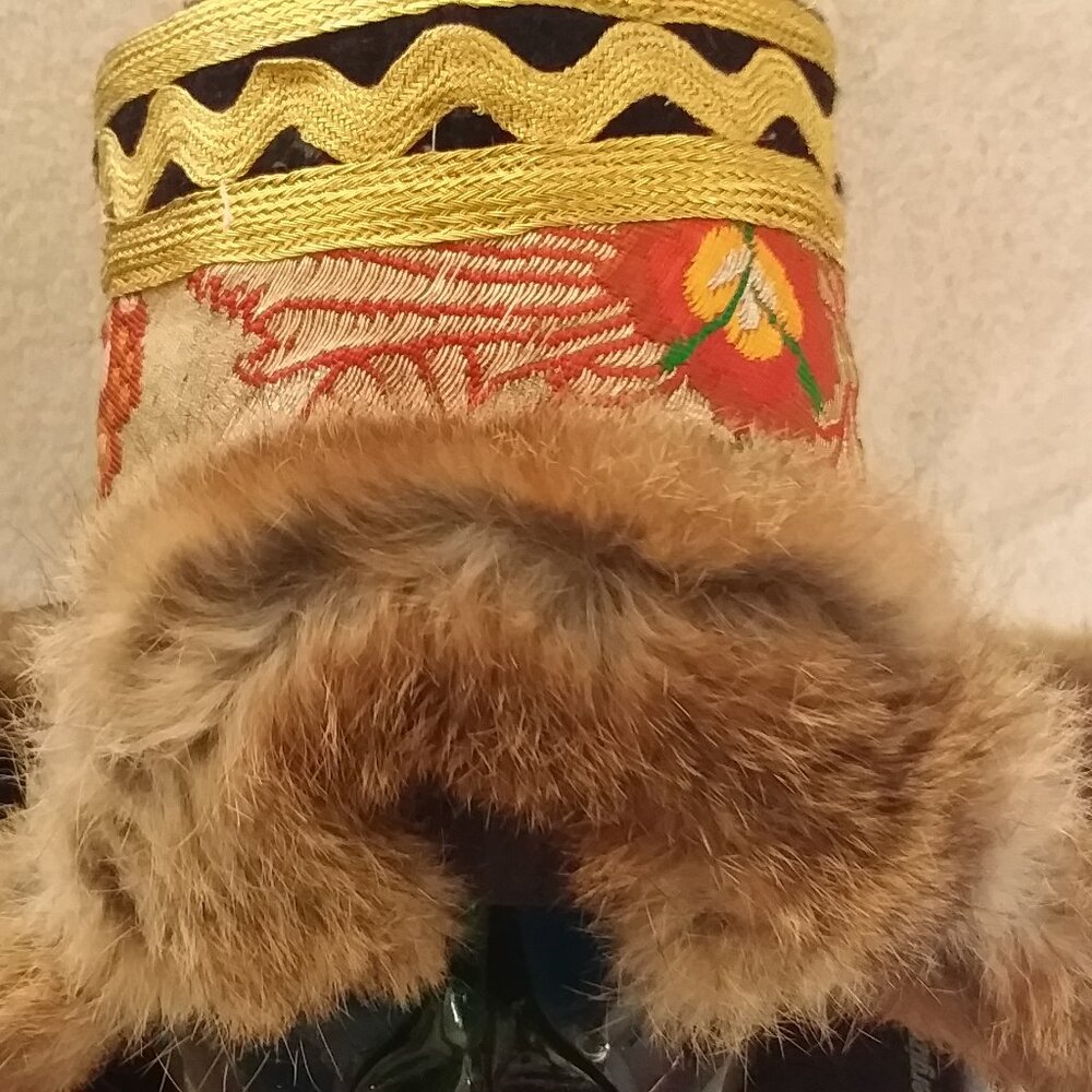 Traditional Tibetan Hat styled "Xamo Gyaise"
